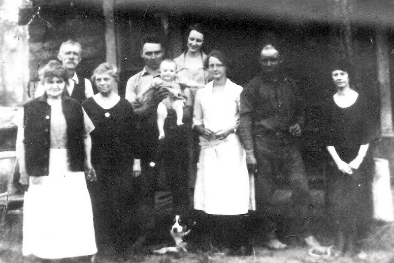 Family on Porch